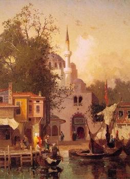 unknow artist European city landscape, street landsacpe, construction, frontstore, building and architecture. 356 oil painting picture